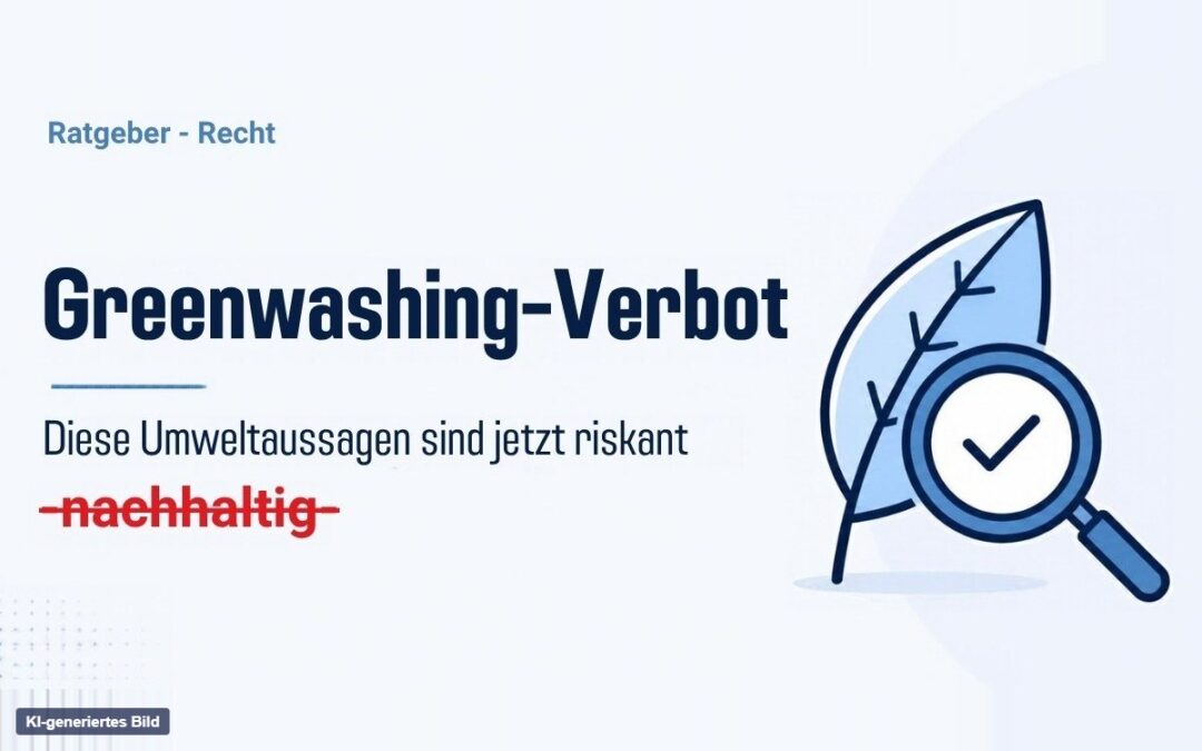 Greenwashing-Verbot: Diese Umweltaussagen auf Ihrer Website sind jetzt riskant