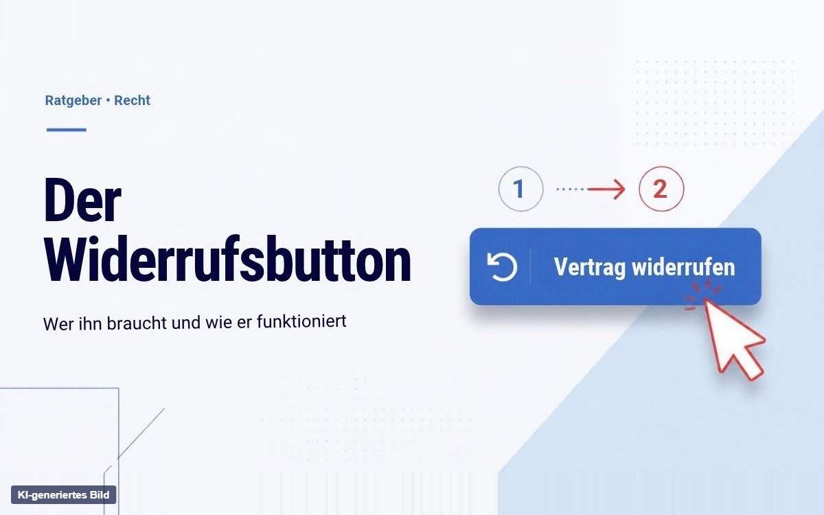 Grafik: Schaltfläche „Vertrag widerrufen“ mit Mauszeiger